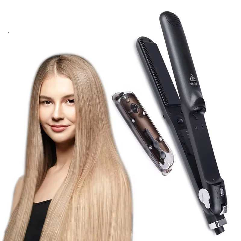 Steam Hair Straightener Hydrating Spray Hair Care Curling Straightening Dual-use Tourmaline Negative Ion Hair Straightening IronT251122