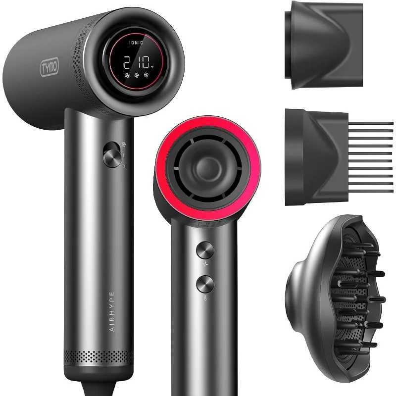 TYMO womens hair dryer -1500W professional high-speed ion hair dryer with brushless motor for fast drying 4 temperature and 3 speed W250422