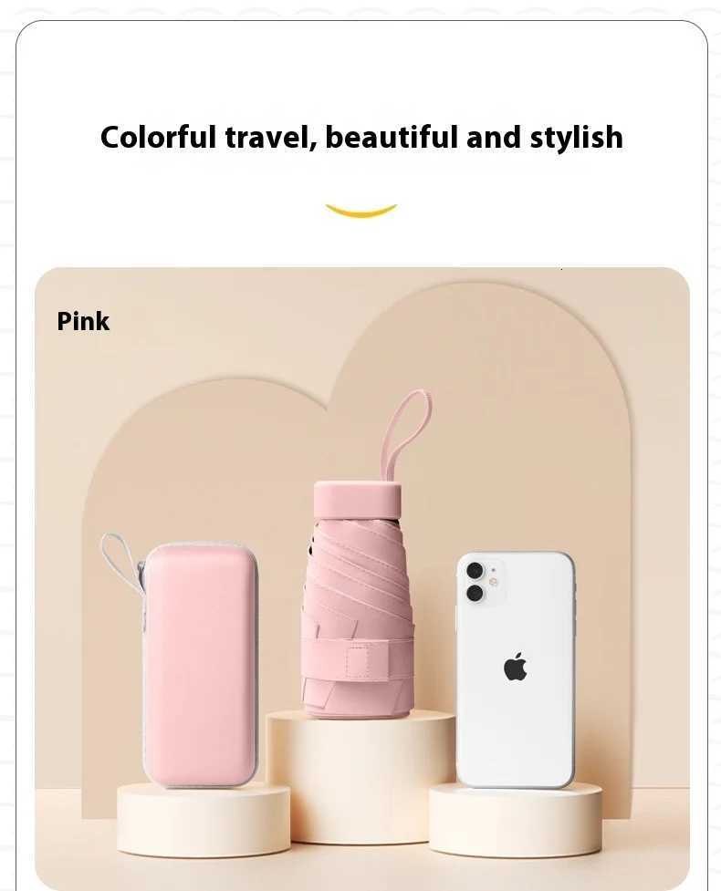 Ultra-compact Sunshade and Anti-umbrella Vinyl Clear Dual-purpose Umbrella Pocket Sun Umbrella Mini Capsule Sunscreen UmbrellaM251122