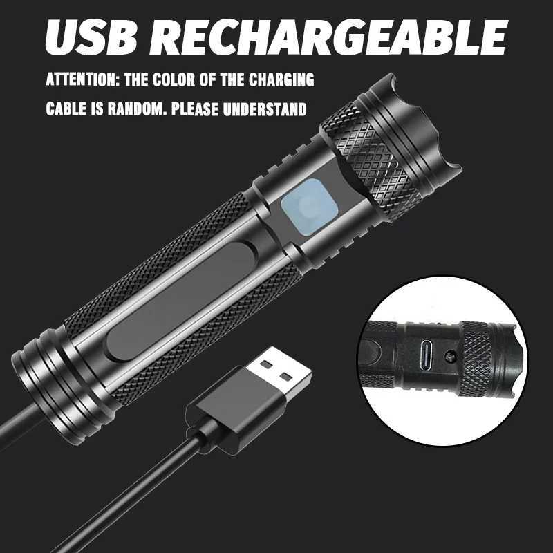 UV Flashlight Black Light USB Rechargeable 365nm Blacklight Mini Woods Lamp Handheld Powerful LED Ultraviolet Lights Flashlight C251122