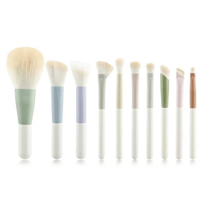 10Pcs Vibrant Color Handle Makeup Brush Set Professional Beauty Tools Kit for Foundation Lip Eye Liner Maquiagem C251122