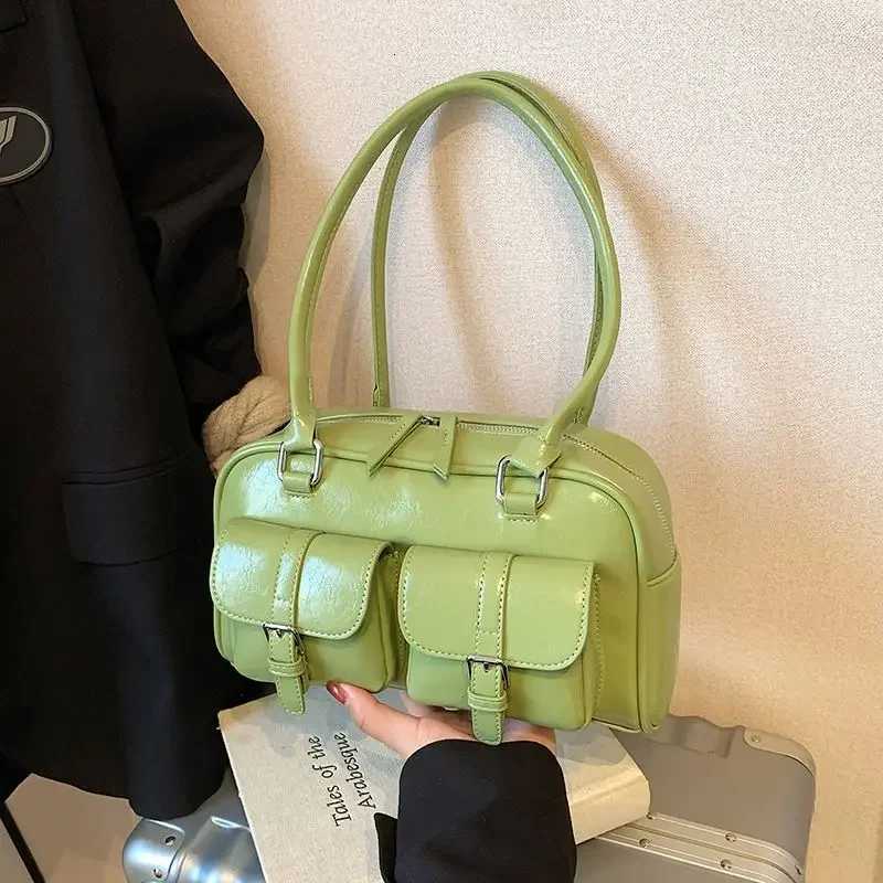 Vintage Pu Leather Women Shoulder Bags New Arrival Fashion Ladies Commuter Tote Bag Female Underarm Luxury Large Handbag PurseT251122