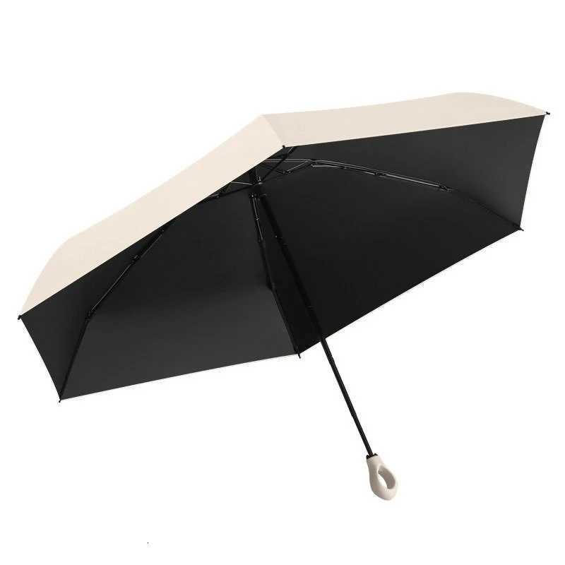 Portable Fold Umbrella with Heart Handle UPF50 Sun Protection Rainproof Compact Travel Umbrella for Women All-WeatherM251122