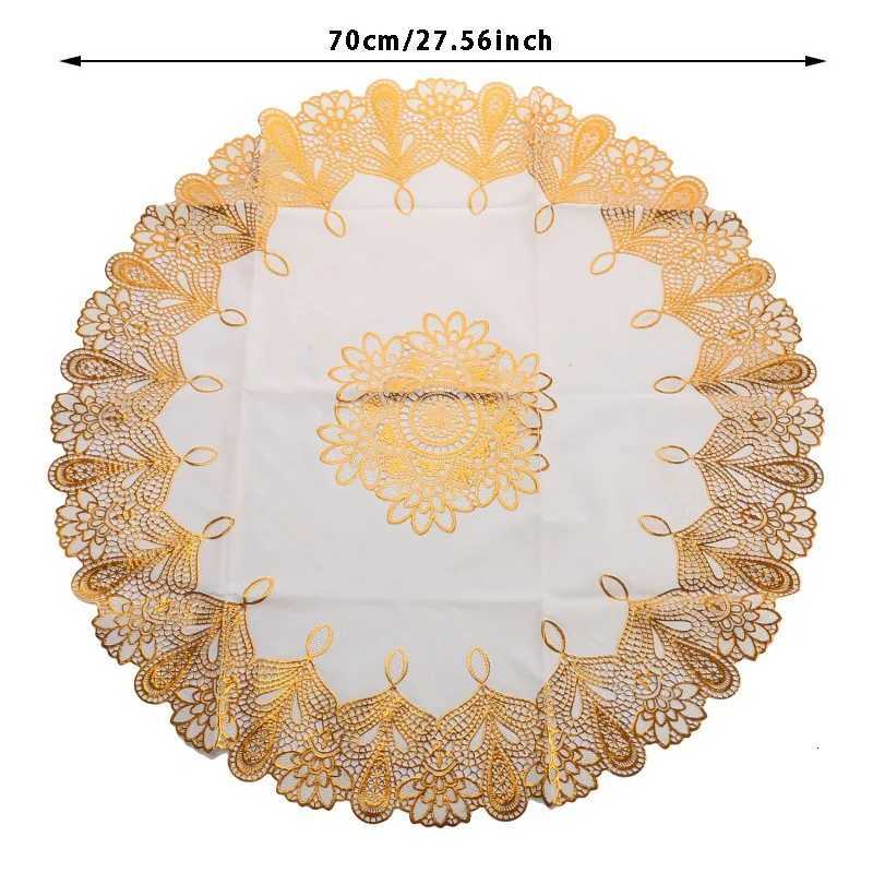 1PC PVC Waterproof Oilproof Round Tablecloth 70 CM Dining Table Cloths Home Table Cover Light Luxury Christmas Decoration C251122