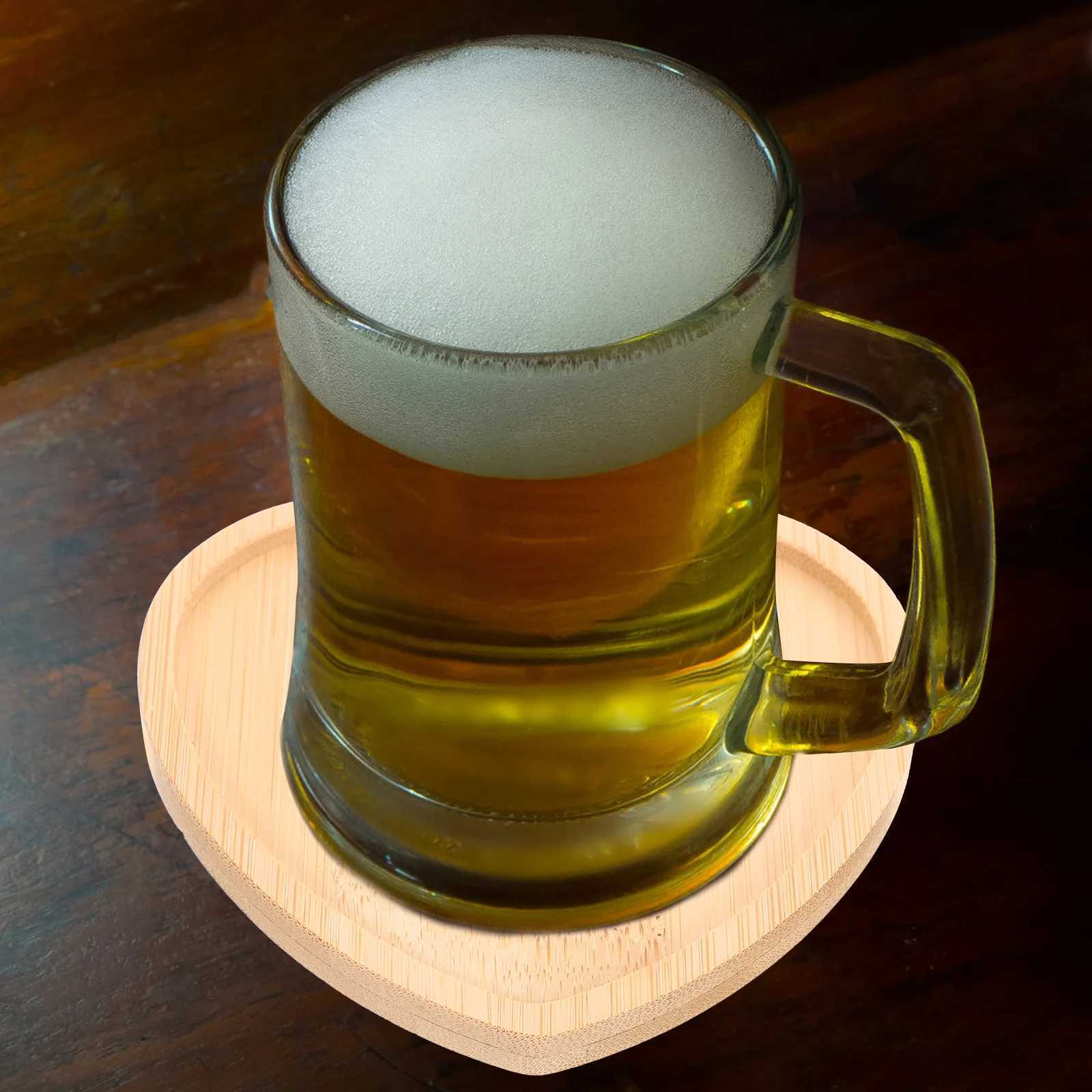 4Pcs Premium Wooden Heart Coasters Elegant Rustic Style Drink Coasters for Coffee Table Home Decor Gifts Home Decor C251122