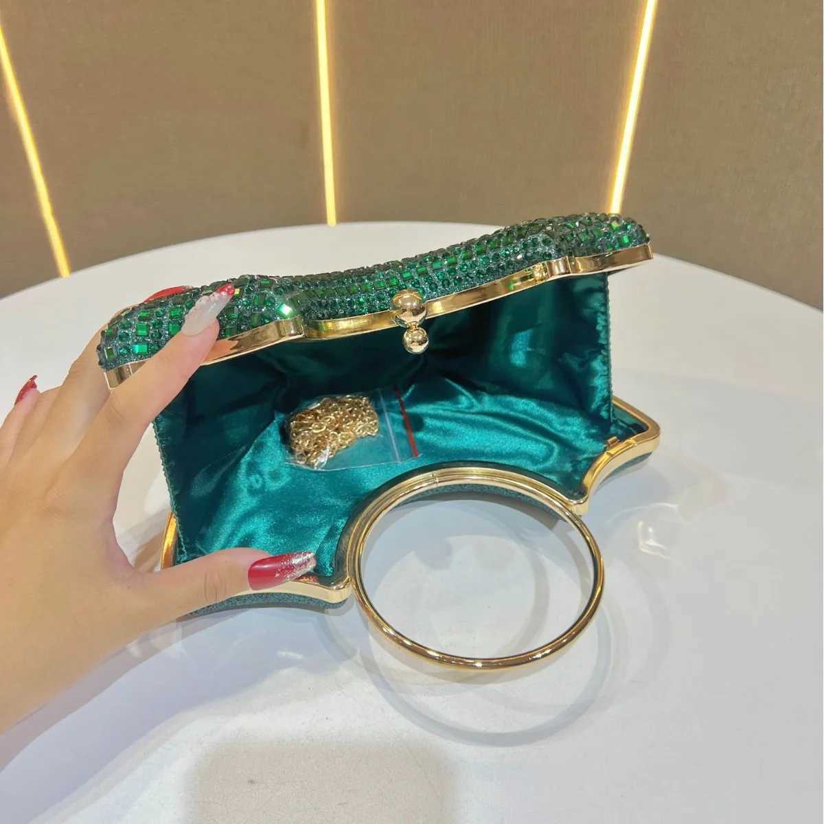 Luxury Rhinestones Evening Bags Fashion Chain Shoulder Crossbody Bags For Women Elegant Party Wedding Bag K251121