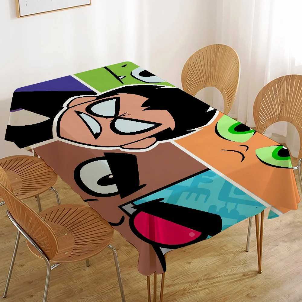 Teen T-Titans Cartoon TableCoverTableclothBirthdayTableClothThemeBirthdayTableDecorationsPartyDecor C251122