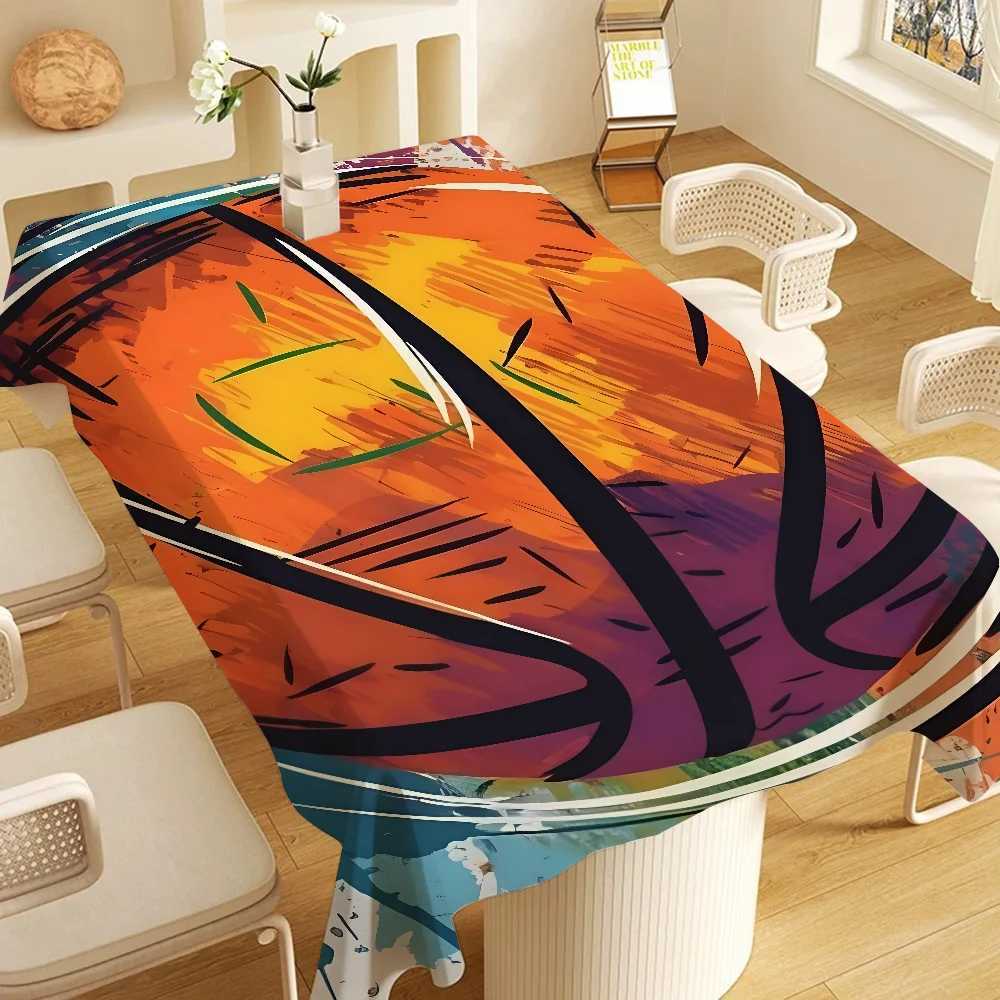 3D Basketball Ball Tablecloth Themed Indoor Outdoor Picnic Party Tablecover Kitchen Dining Table Wedding Decor C251122