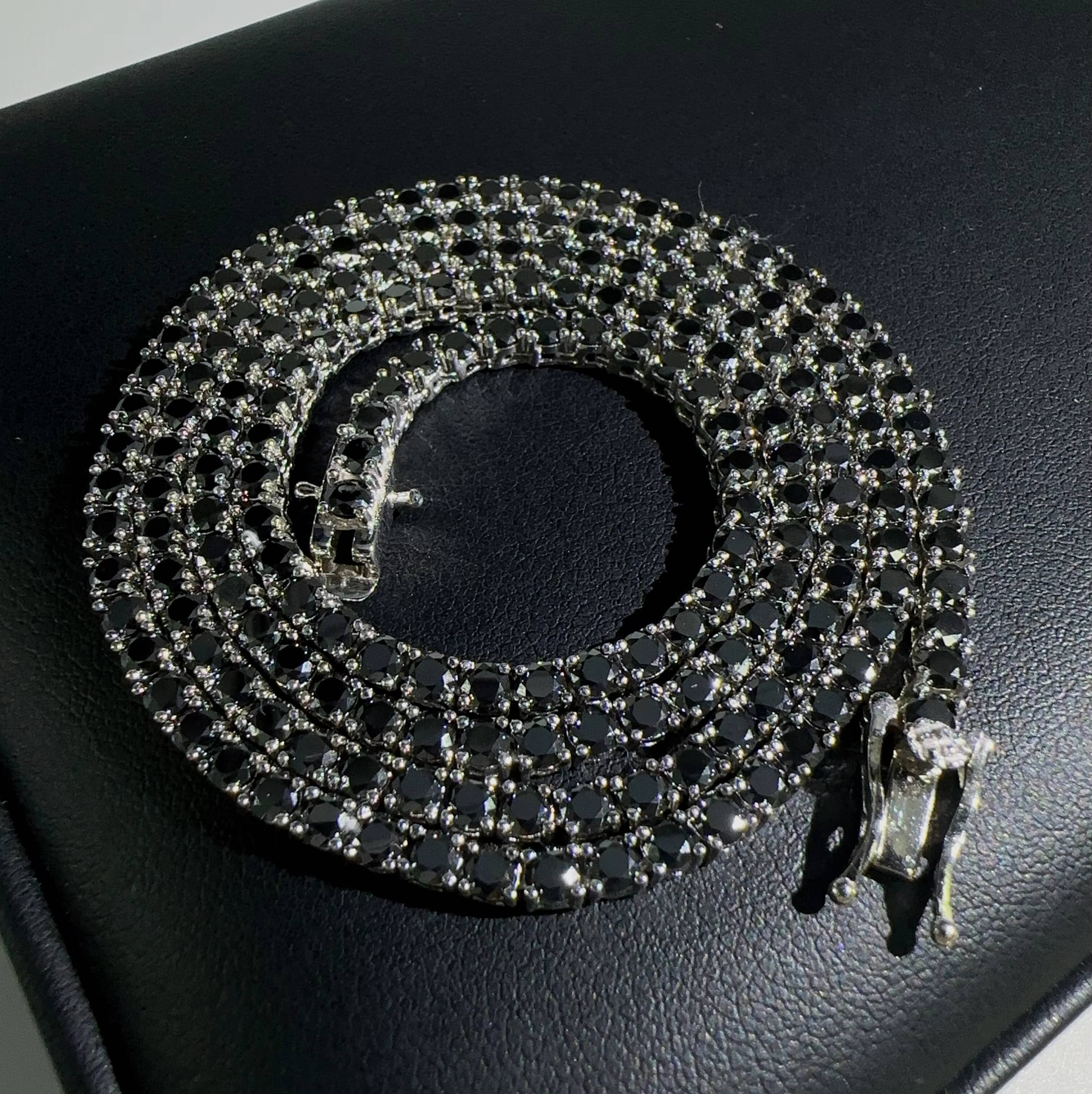 Sterling Silver 925 Tennis Bracelet Ready to Ship Iced Out Lab Diamond Custom Vvs Moissanite Hip Hop Jewelry Tennis Chain