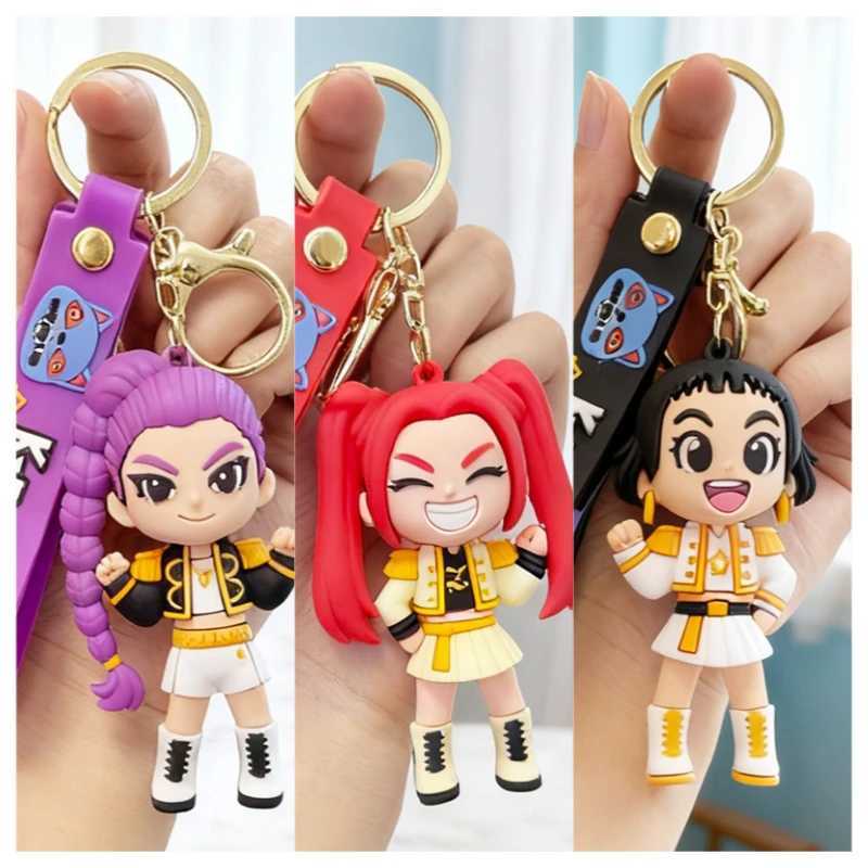 Kpop Demon Hunter Keychain K Pop Demon Hunter Birthday Party Favor Huntrix Rumi Zoey Keychains for Bags Christmas Guerreras Kpop J251122