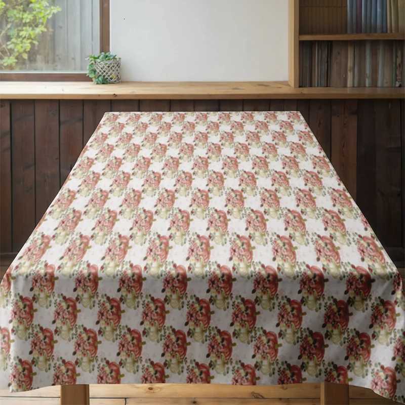 Floral Tablecloth Vintage Farmhouse Rustic Kitchen Dining Table Cover Washable Waterproof Decorative Table Linens C251122