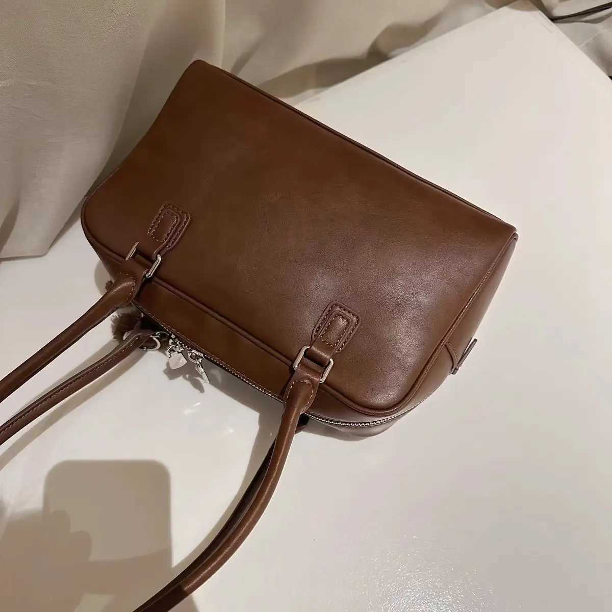 JIAERDI Vintage Coffee Shoulder Bags Handbag Hot Girls Leather Pocket Y2k Underarm Bag Ladies Retro Boston Pillow Bag Women NewT251122