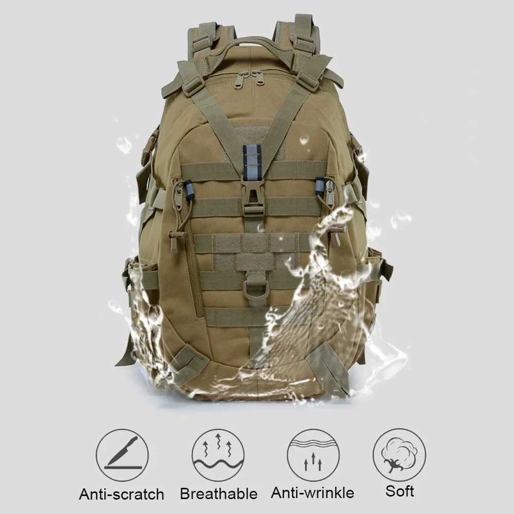 Tactical backpack large capacity sports bag Molle system glow bar hunting shooting bag hiking horseback riding RucksackC250421