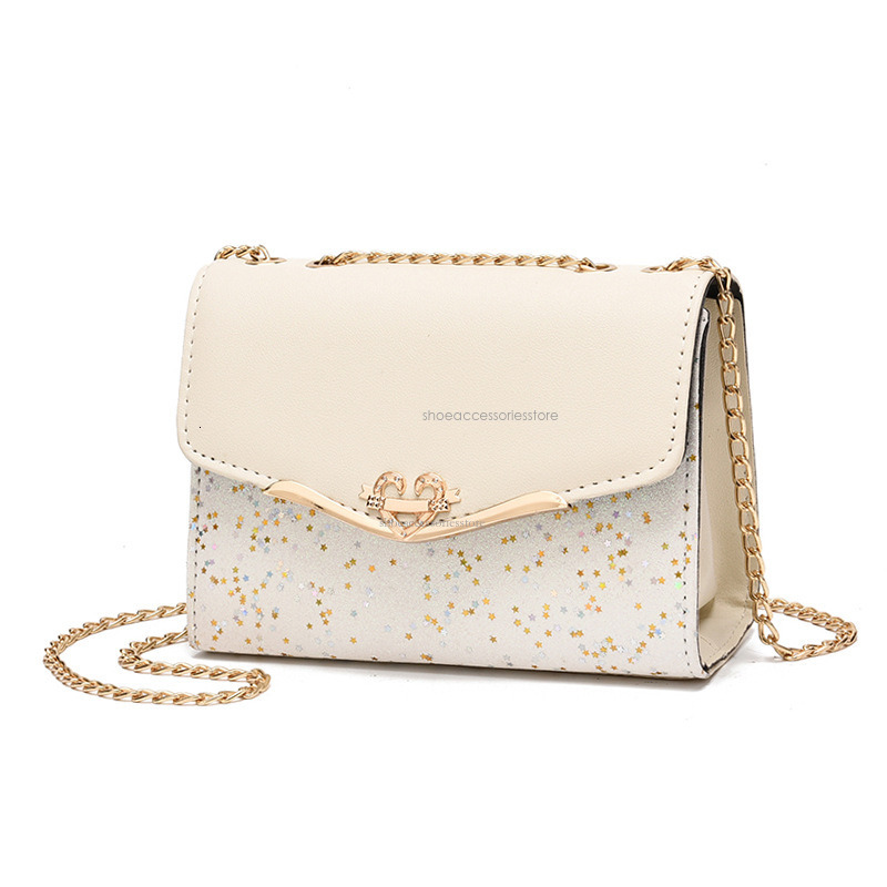 2025 New Designer Korean Crossbody Women's Chain Fashion Multi Functional High End Shoulder Bag Shining Trendy Bag