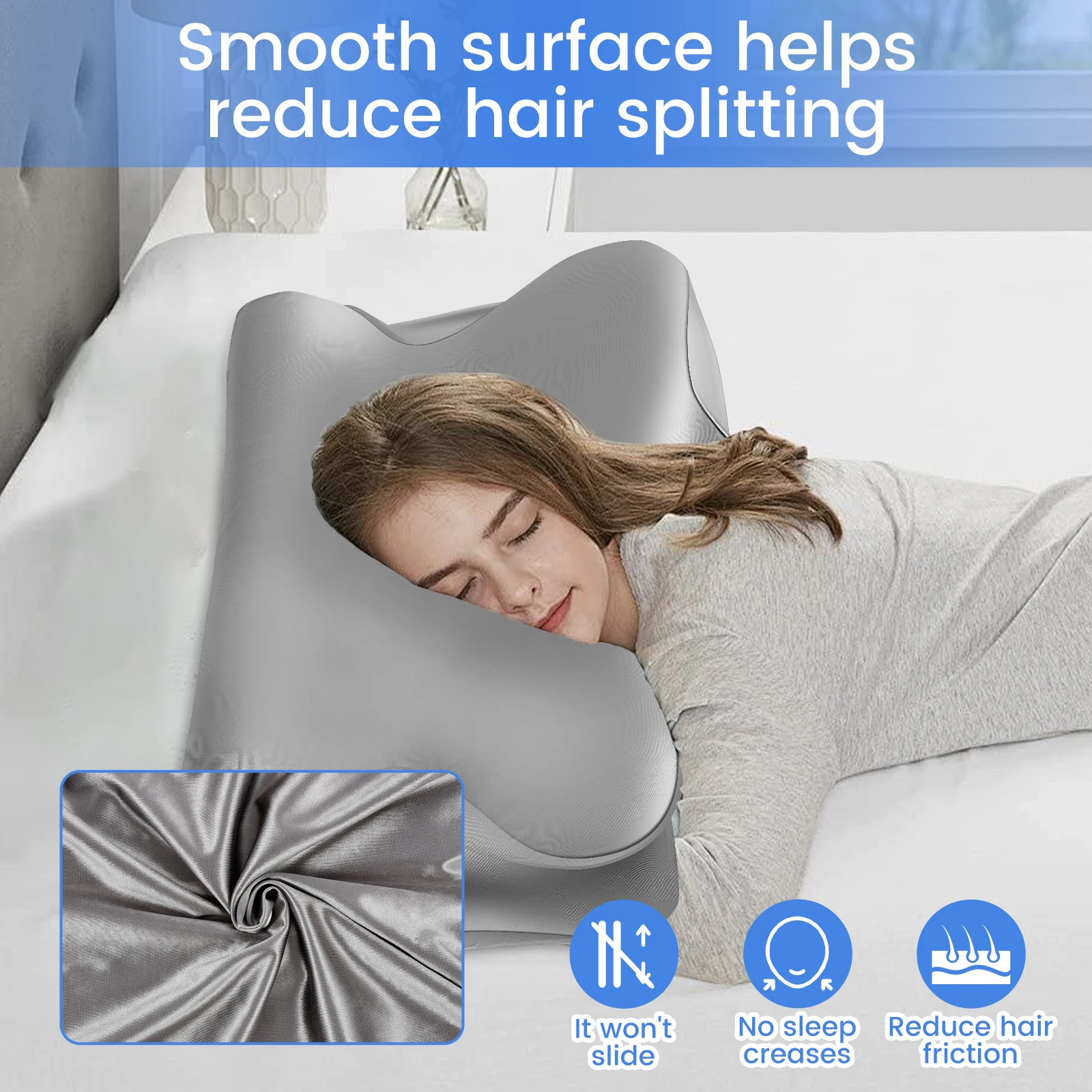 Butterfly shaped pillowcase s silk round neck with zipper smooth and comfortable contour 250422