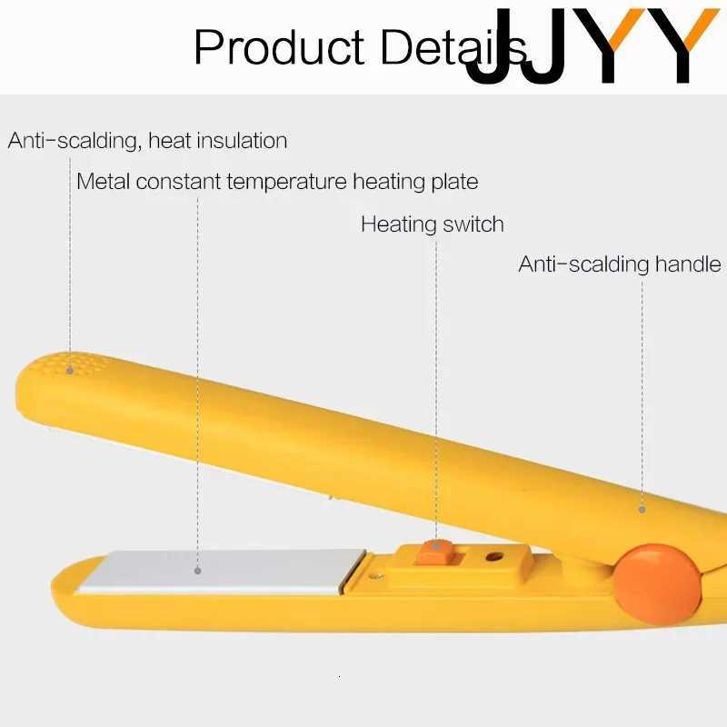Mini Hair Curling Iron Straightener Small Electric Dual Purpose Bangs Splint for Straight Curly HairT251122