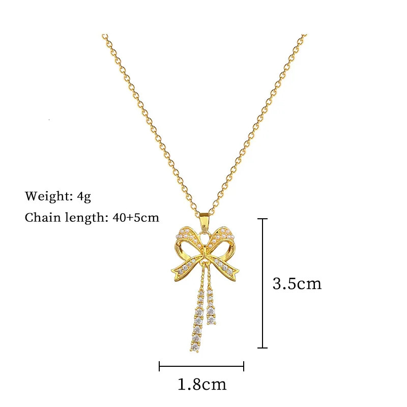 DIEYURO 316L Stainless Steel Butterfly Flower Bowknot Necklace Earrings For Women Girl Concise Trendy Jewelry Set Gift Party 251114