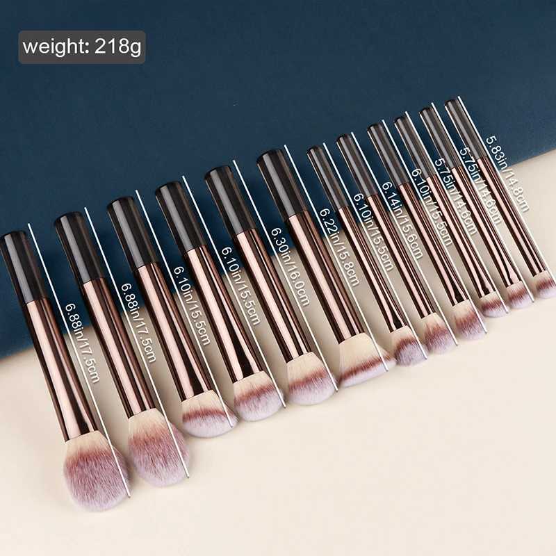 12pcs Professional Makeup Brush Set Eyeshadow Powder Blush Brushes 2pcs Makeup Sponges makeup brushes set premium C251122
