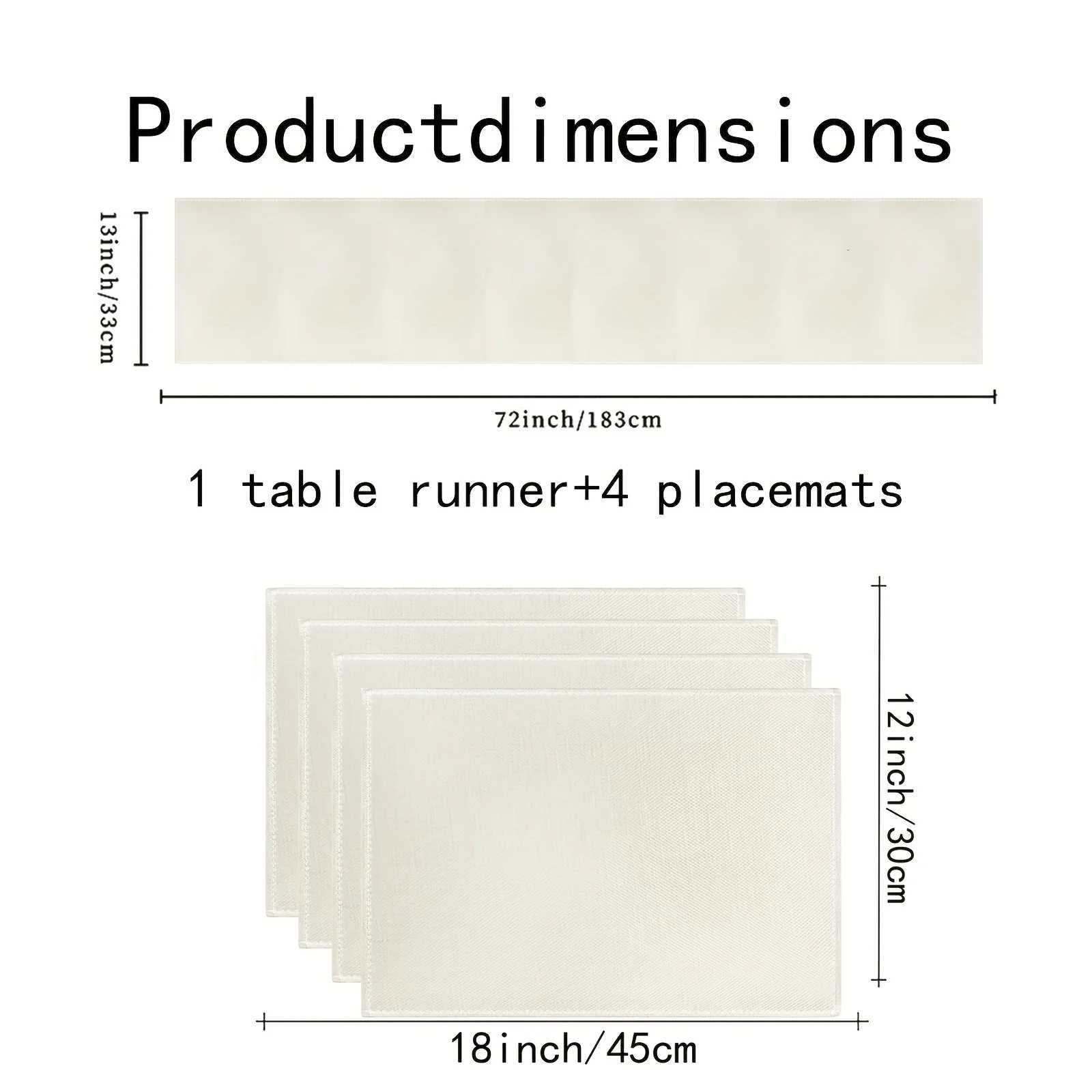 VIKAMA 5/7PC Luxury Table Mat and Table Flag Set for Restaurant and Cafe Decoration Linen Fabric Home Decoration C251122