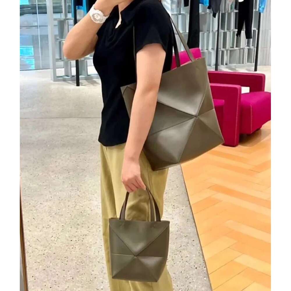 VIELINE Genuine Leather Folded Tote Large Capacity Shopping Handles Shoulder Bag Ladies Portable Handbag