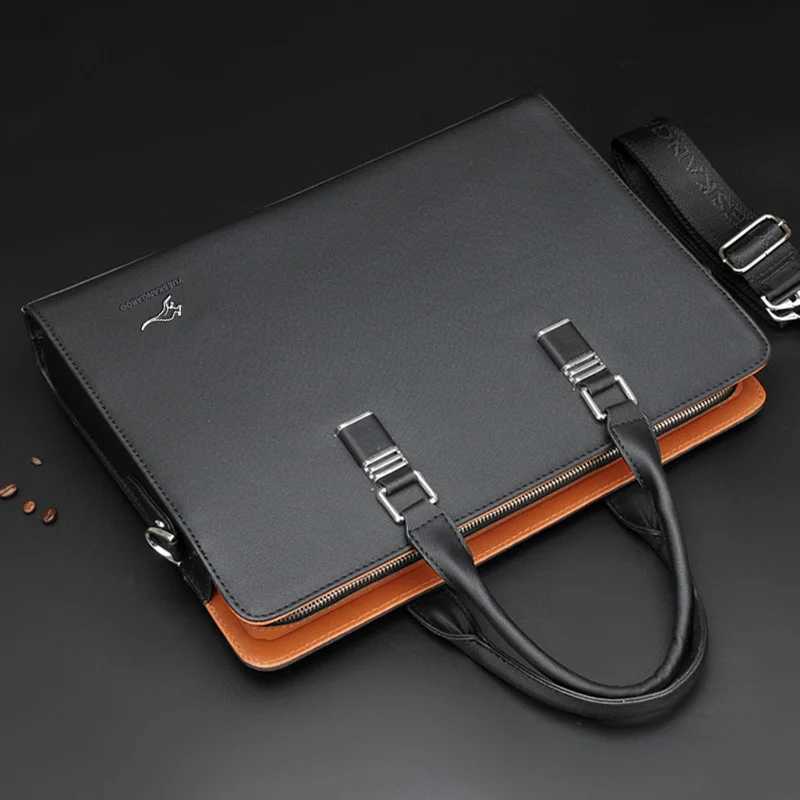 Business level mens briefcase high-capacity laptop handbag office mens shoulder messenger bag luxury handbag W250422