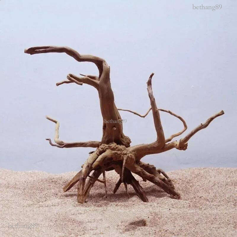 Natural Tree Trunk Driftwood Aquarium Fish Tank Reptile Cylinder Roots Plant Wood Decoration Ornament Accessory Aquarium Plants 240723