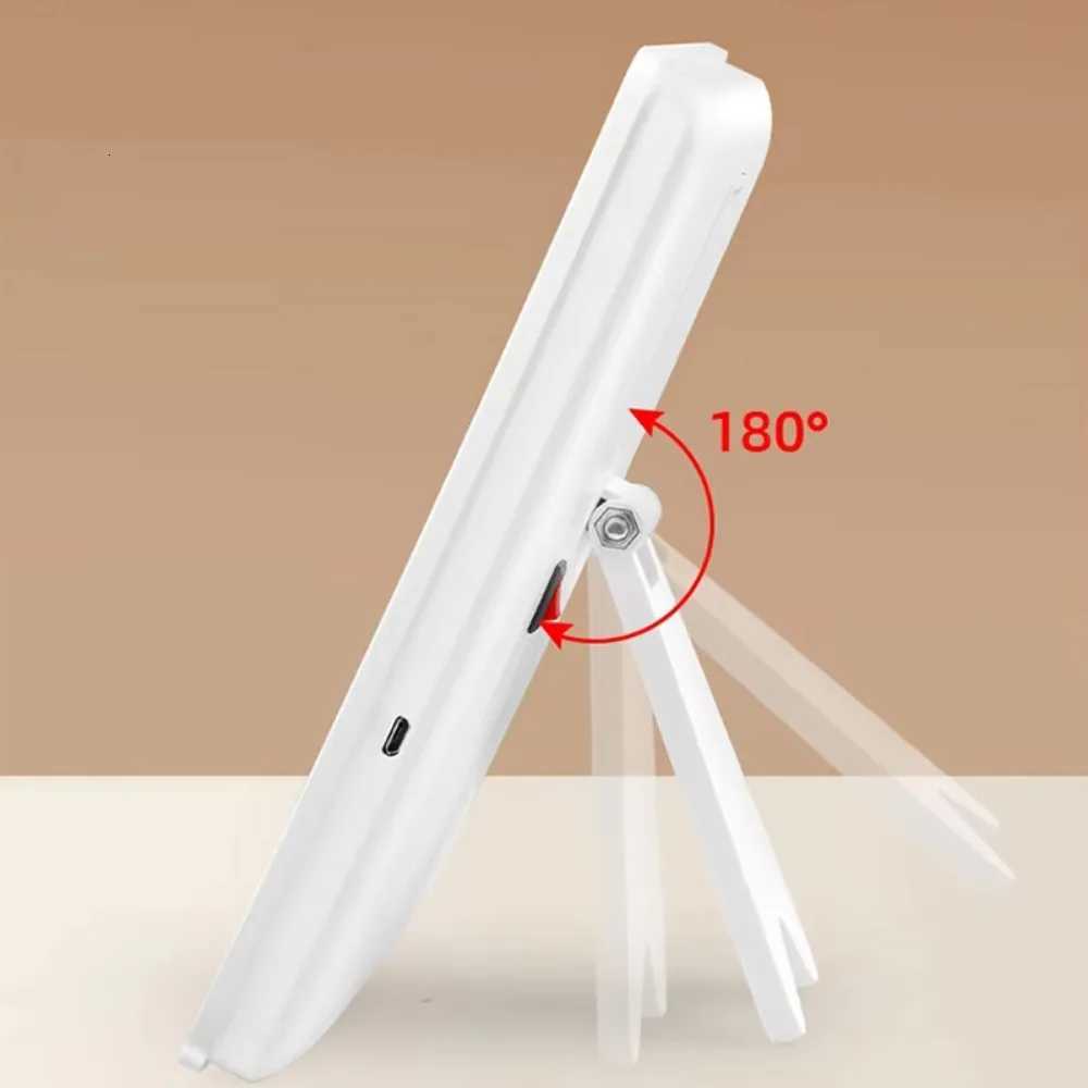 Vanity Makeup Mirror With lights Cosmetic Mirror Touch Switch Portable USB Charge or Battery Power Folding Stand Travel Handheld M251122