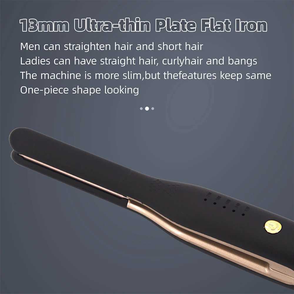 Mini Hair Straightener Small Flat Iron for Short Hair and Pixie Cut Dual Voltage Beard Thin Pencil Flat Iron Titanium TravelT251122