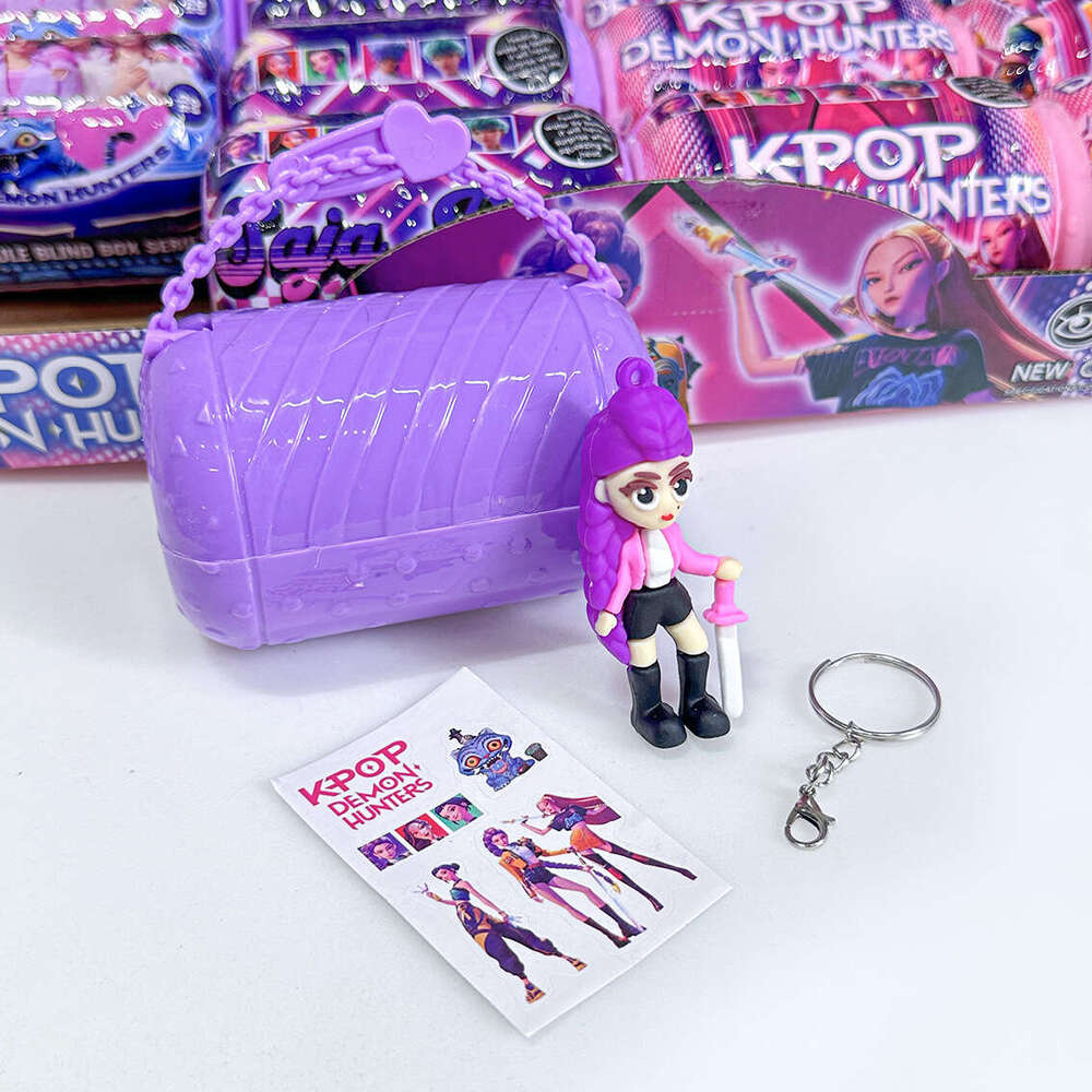 K-POP Demon Slayer Group Merchandise Trendy Toy Figurine Pendant Blind Box Capsule Unboxing Fun Backpack Car Ornament