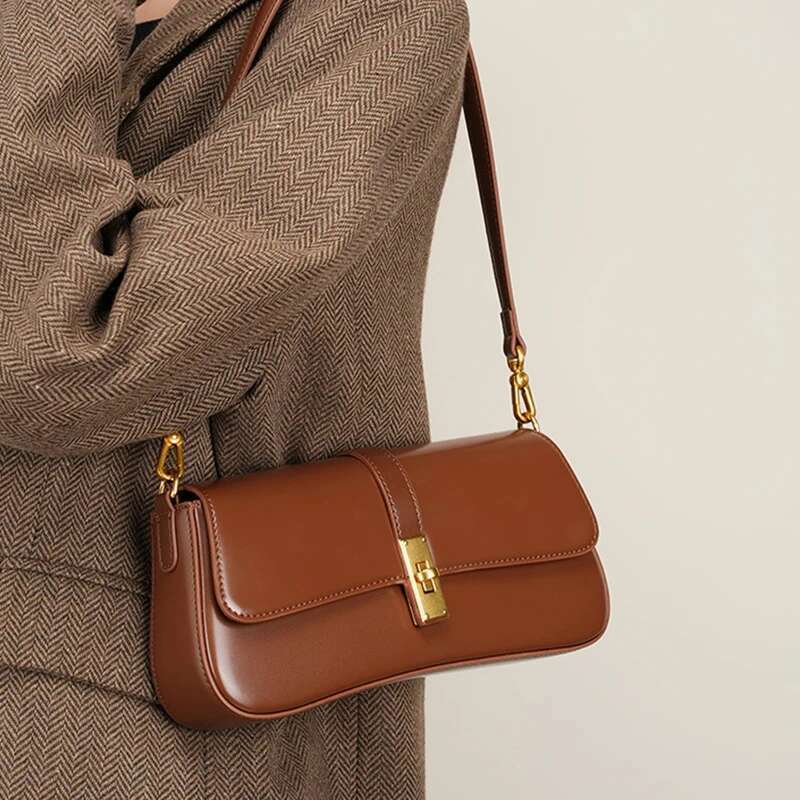 Cowhide Women's Shoulder Bag Designer Genuine Leather Women Crossbody Square Bags High Quality Fashion Female Handbag