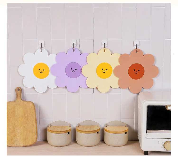 Sunflower Cute Placemat Coaster Anti-skidding and Heat-resistant Silicone Cup Pads Coffee Hot Pad Kitchen Home Tableware Set C251122