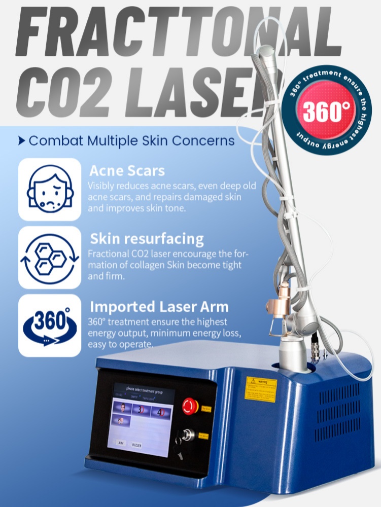 Professional Portable Fractional Laser Machine Co2 Bison Device 4d Fotona Mini Skin Gestational Mark Treatment Device Salon
