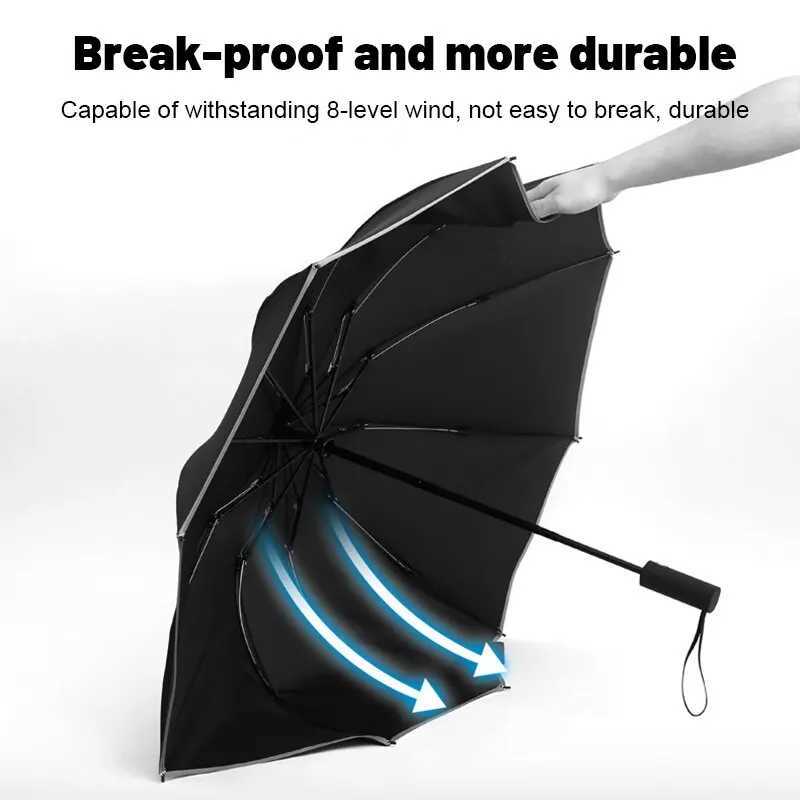 12 Bones Windproof Double Layer Resistant Umbrella Fully Automatic Rain Men Women Luxury Business Male Large Umbrellas ParasolM251122