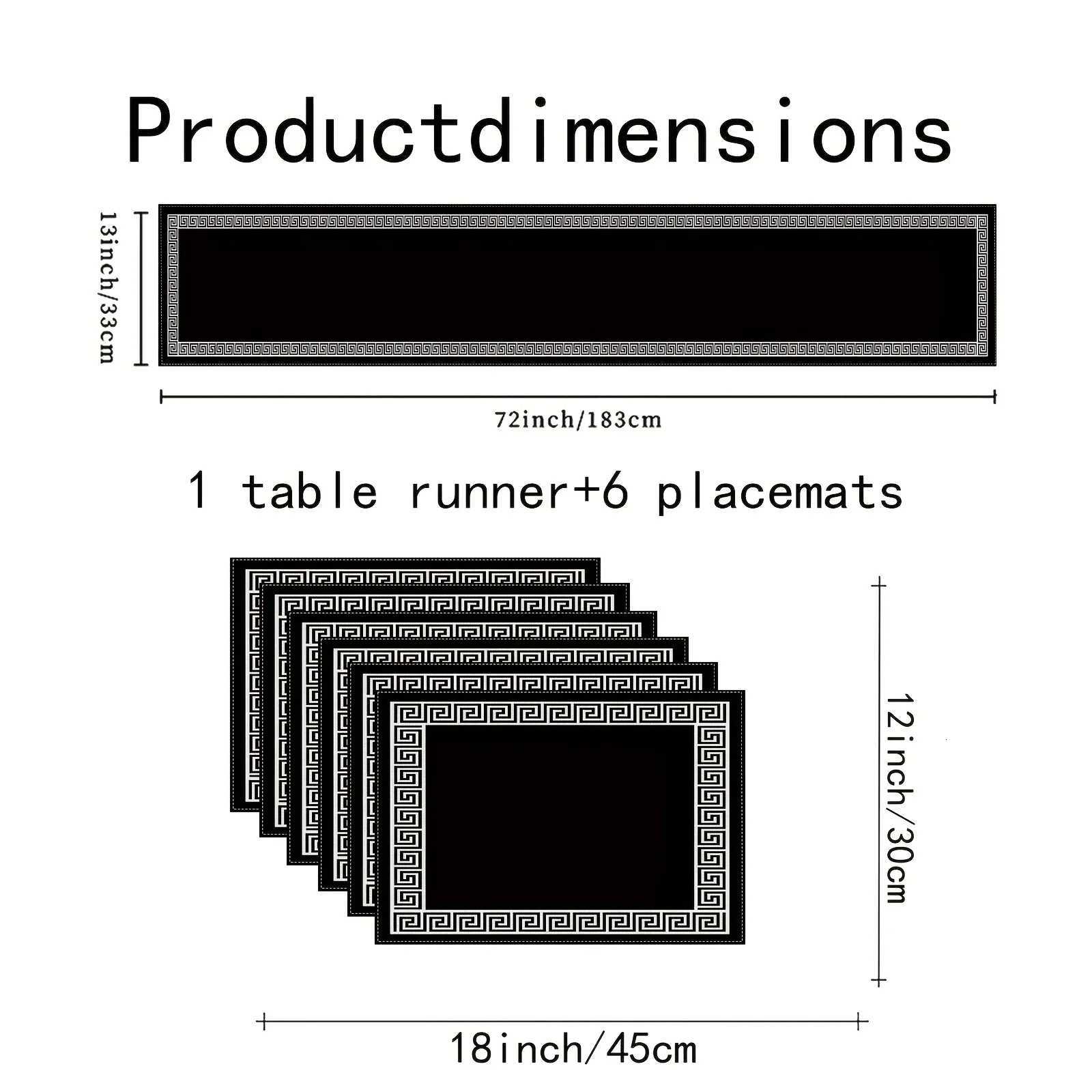 VIKAMA 5/7PC Luxury Geometric Placemat Table Flag Set Restaurant Cafe Decoration High-end Banquet Arrangement C251122