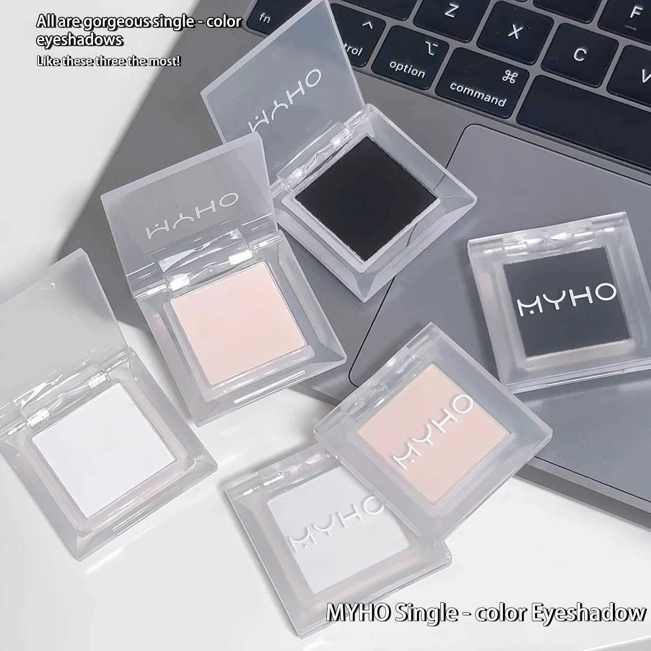 Long-Lasting Matte White and Smoky Black Eyeshadow PaletteDelicate High-Pigment Monochrome Contour Enhancing for daily wearT251122