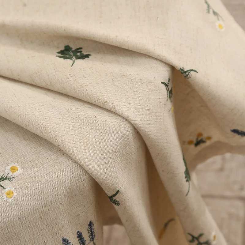 Linen Tablecloth with Embroidered Ear of Wheat for Kitchen Living Room Dining Table Festive Gathering Table Decor C251122