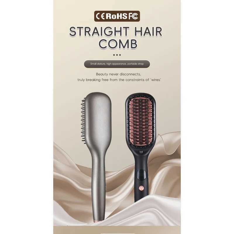 Electric Hot Comb Multifunctional Straight Hair Straightener Comb Negative Ion Anti-Scalding Styling Tool Straightening BrushT251122