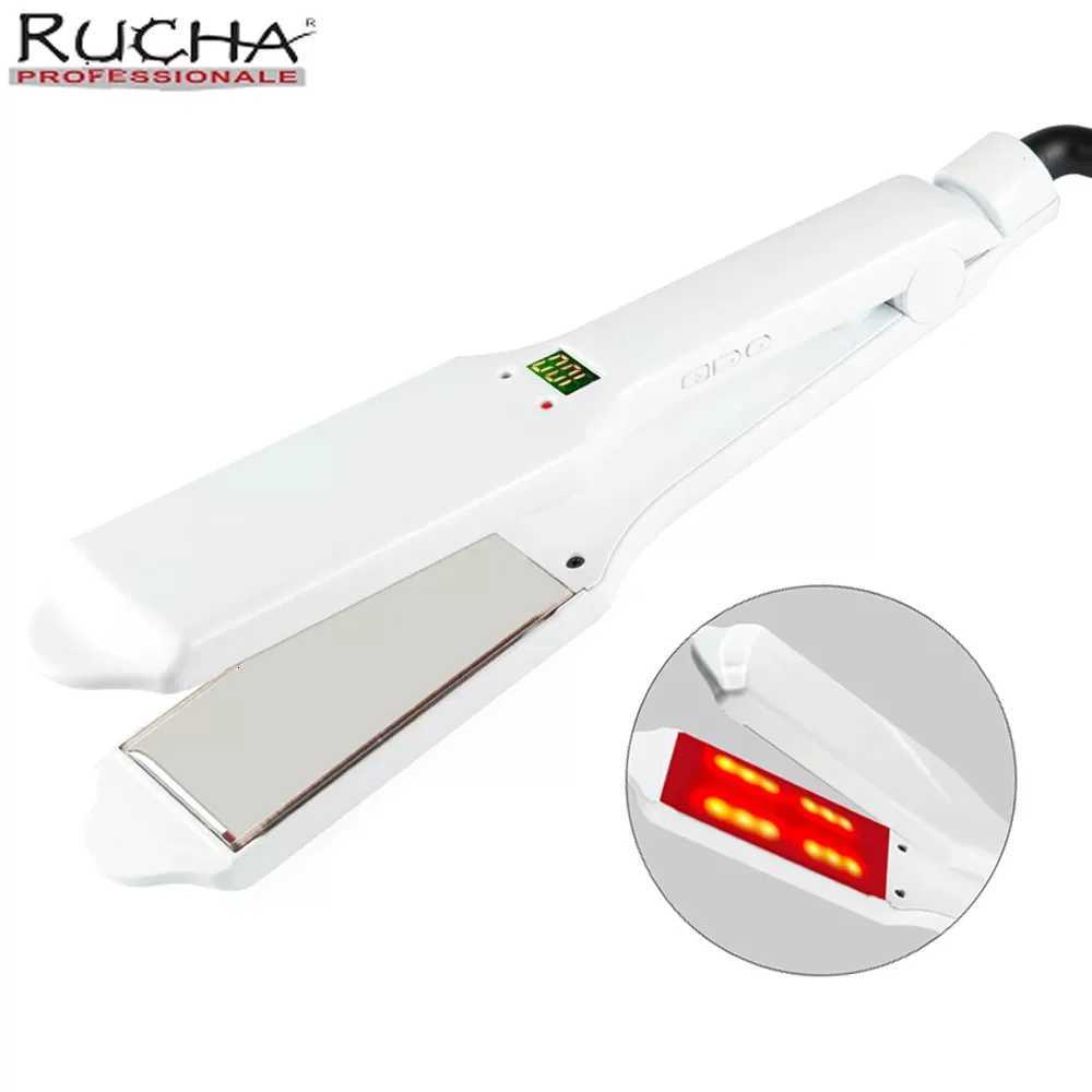 RUCHA Hair irons Infrared Ultrasonic Hair Care Iron for Frizzy Dry Hair Keratin Repair 2 inch Hair Treatment Recovers IronsT251122