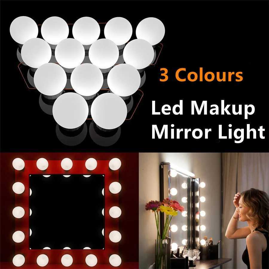 Dimmable Vanity Lights USB 3 Colors Makeup Mirror Light Beauty Fill Light LED Mirror Front Wall Lamp for Bathroom Dressing Table M251122