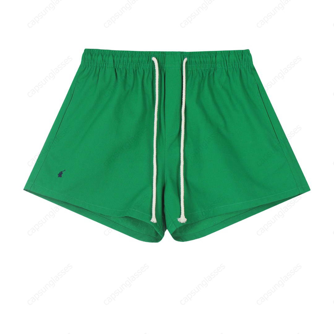 Designer Shorts Luxury Womens Short Girl Summer Cotton Pants Drawstring Elastic Waist Breathable Beach Swimming Outdoor Casual Daily Clothing S-L White Black Green