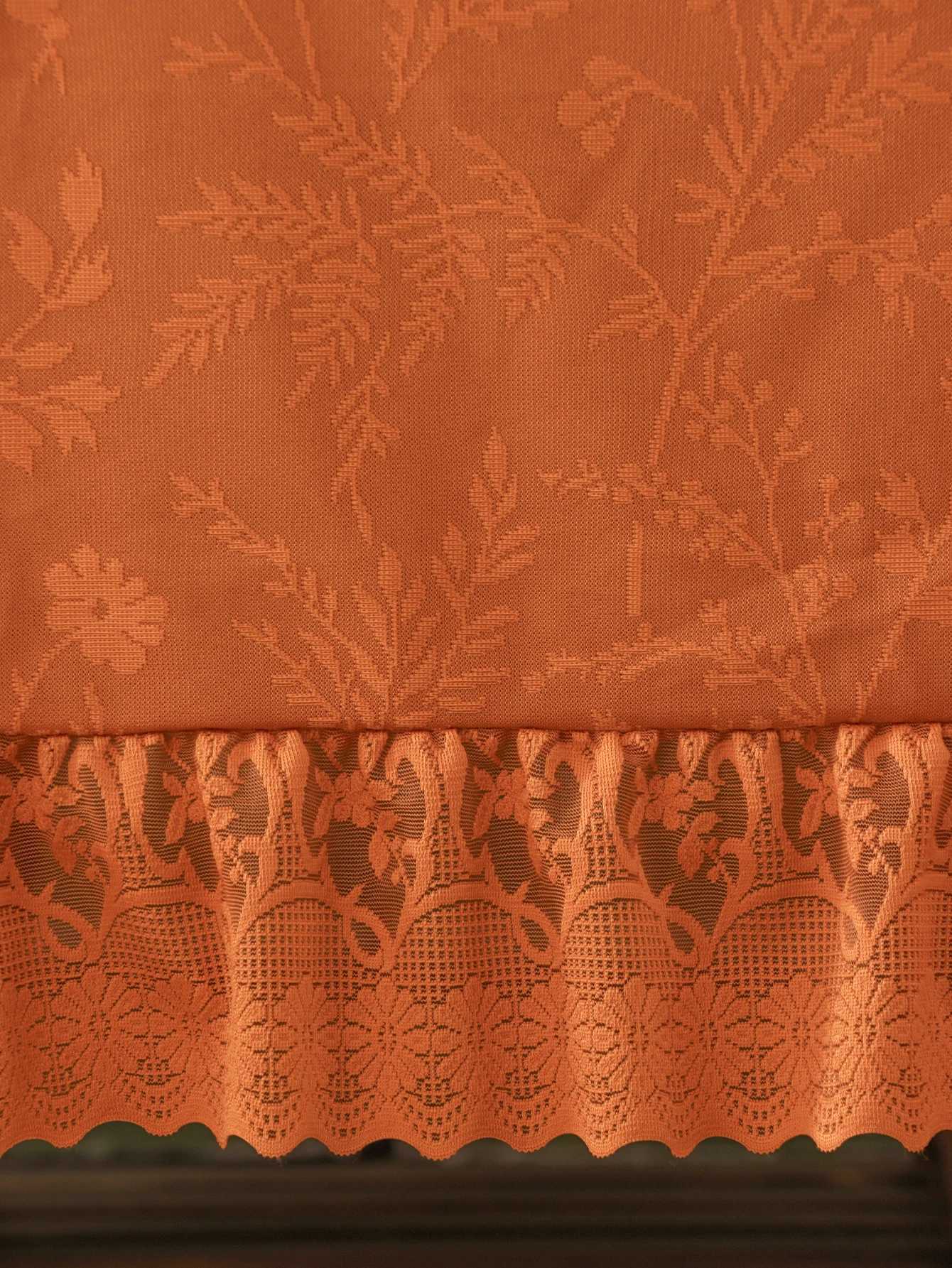 Orange Lace Thickened Ruffle Tablecloth Living Room Bedroom Coffee Table Luxury Decorative Tablecloths C251122