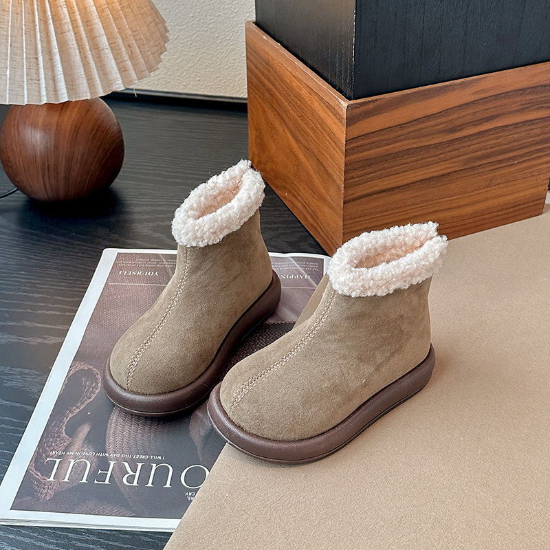 New designer shoes Children s Short Boots with Fleece Winter New Boys and Girls Cotton Boots Warm Thickened Snow Boots Baby Shoes