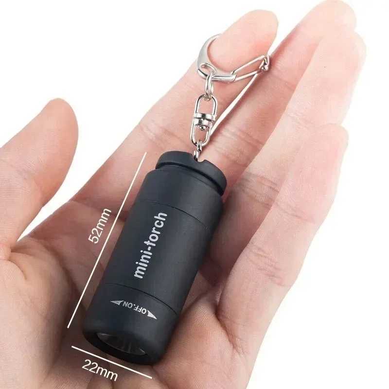 Pocket Keychain Flashlight Waterproof Outdoor Hiking Camping Mini FlashlightUSB Rechargeable LED Multifunctional Strong Light C251122