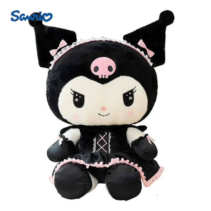 Sanrio Cartoon Kuromi Plush Doll Big Size Cute Uniform Little Devil Kawaii Plushies Stuffed Toy Soft Sleeping Pillow Girls Gift H251122