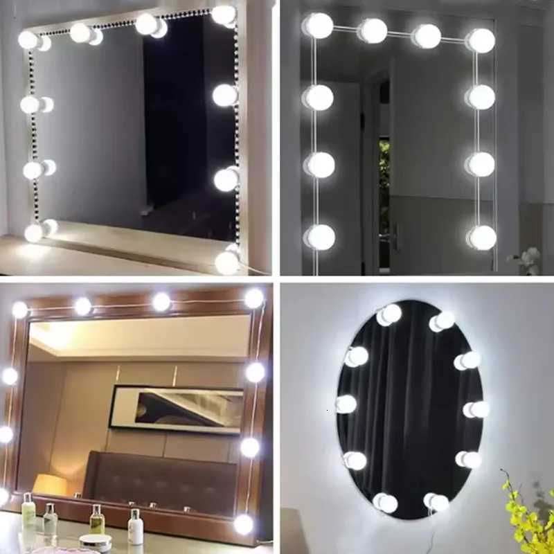 USB Modern Makeup Light Three-tone Light Mirror Headlight Mirror Light Makeup Mirror Bulb Mirror Decorative Light Vanity Lamp M251122