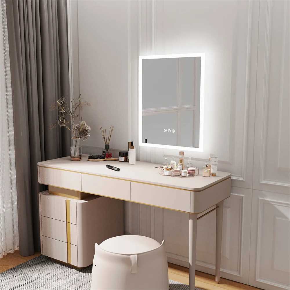 LUVODI LED Light Bathroom Mirror Wall Mounted Backlit Touch Mirror Dimmable Defog Vanity Makeup Mirror M251122