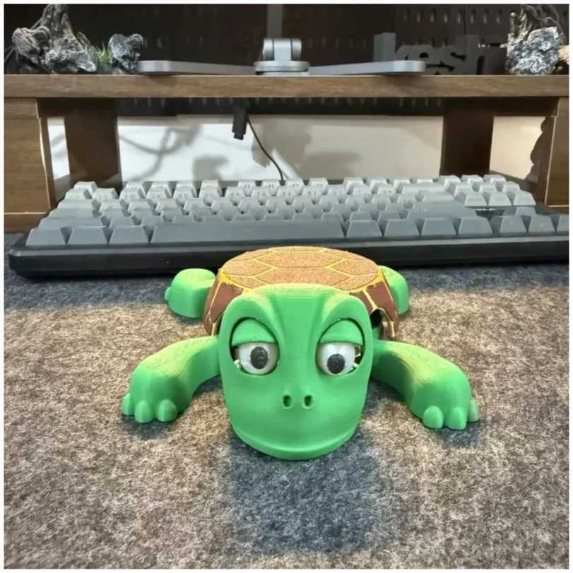 3D Printed Quirky Turtle Coaster Panicked Turtle Insulated Coaster Ornament Stress relieve Funny Bugsy Doll Mug Base Decoration C251122