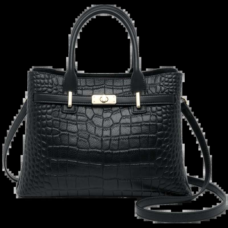 Brand Full Genuine Leather Women S Handbags Black Color New Tote Bag Skin COW Ladies Purses Winter ML Bag