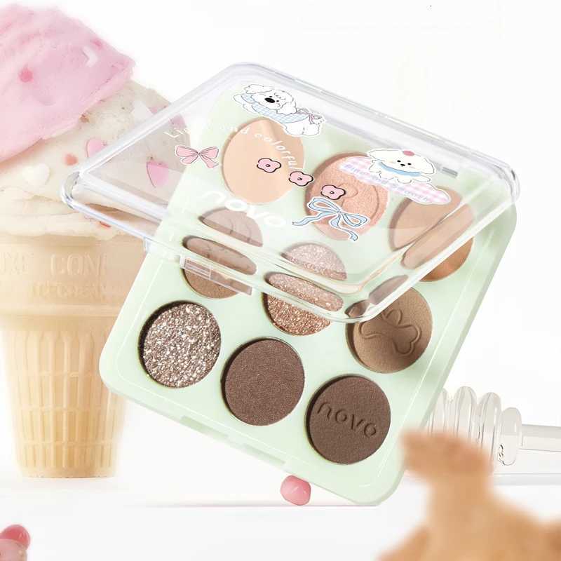 9-Color Eyeshadow Palette - Matte Shimmer FinishWater And Sweat Resistant Long-Lasting Wear Blendable Highlight And BlushT251122