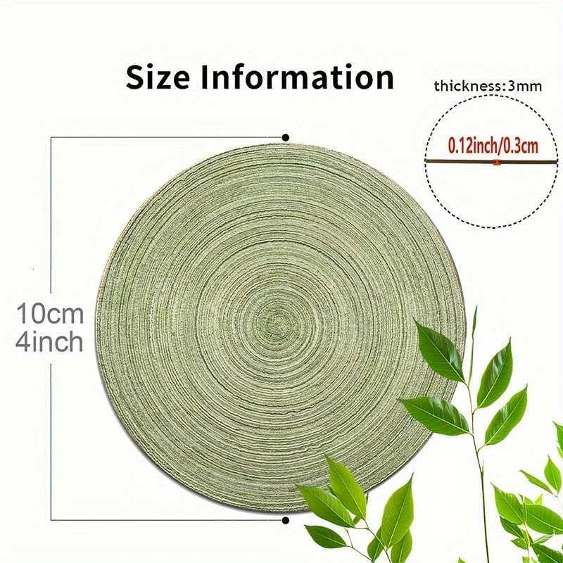 6pcs 4in Retro Growth Ring Pure Color Round Wooden Coasters Coffee Mat Glass Coasters Kids DIY Painted Coasters Home Decor Gifts C251122
